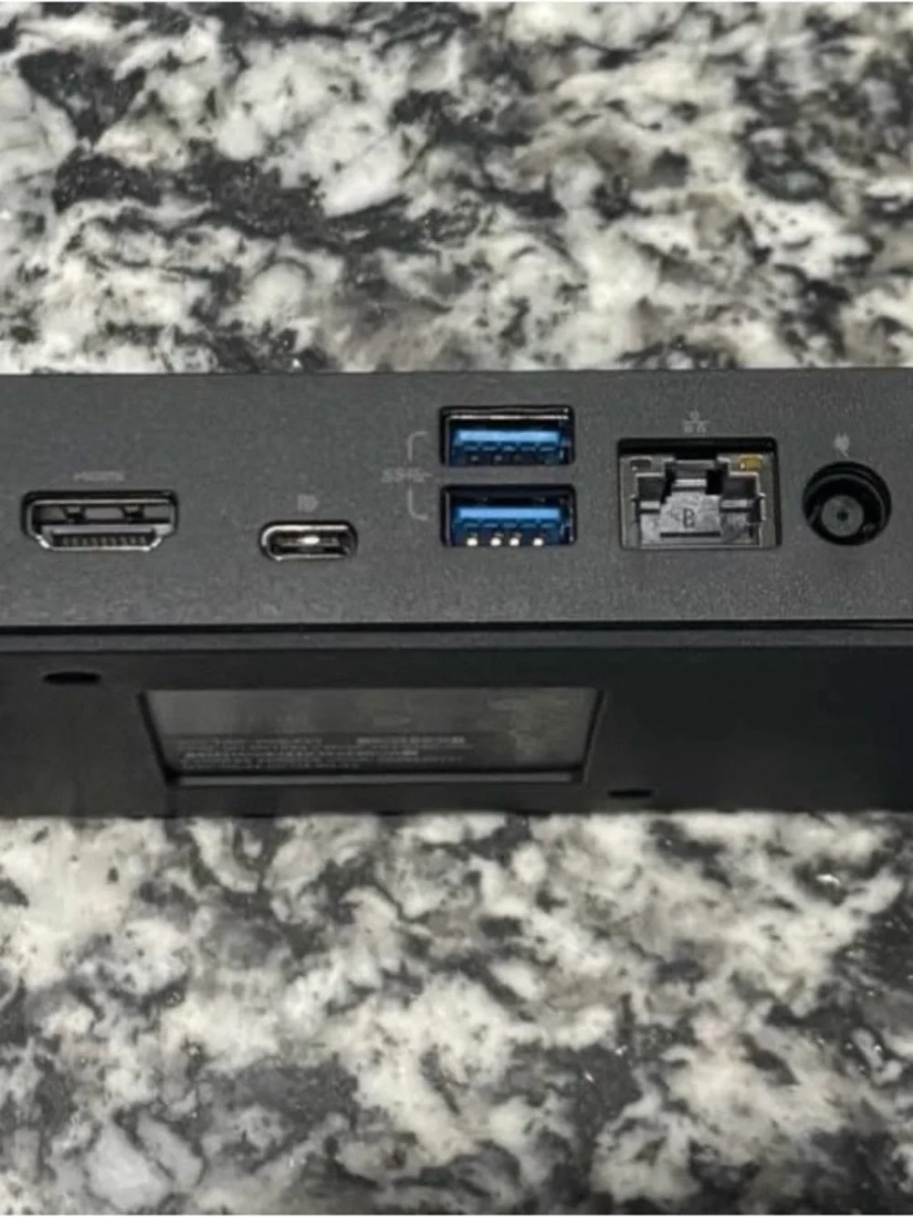 Dell Black USB-C Docking Hub with Integrated Cable